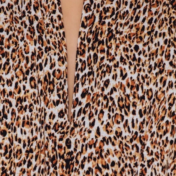 FREE PEOPLE Animal Instincts Flowy High Neck Sleeveless Dress, Black Combo, Sz 4 - Picture 4 of 10